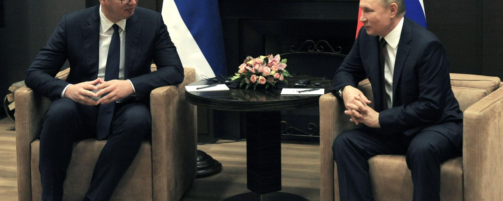 El presidente de Serbia, Alexandr Vucic, y el presidente de Rusia, Vladímir Putin  - Sputnik Mundo, 1920, 09.03.2023