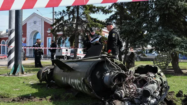 Lugar del ataque con misiles contra una estación de tren de la ciudad de Kramatorsk - Sputnik Mundo