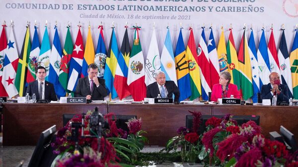 El presidente mexicano Andrés Manuel López Obrador durante la más reciente cumbre de la CELAC - Sputnik Mundo