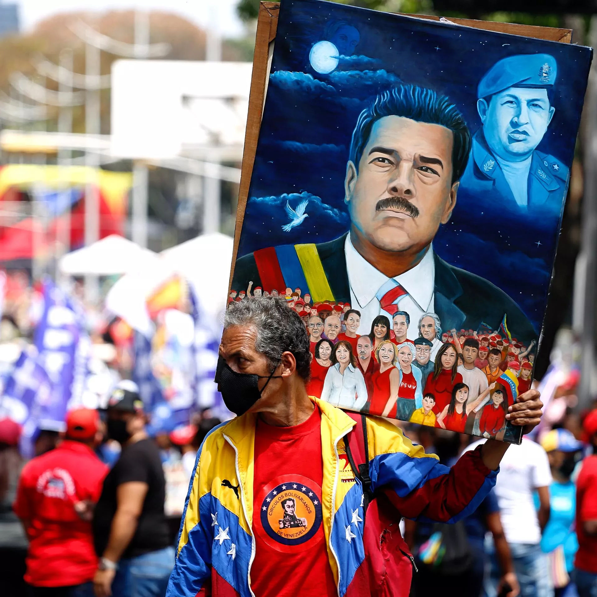 Militante chavista durante la Marcha del Rescate de la Dignidad Nacional Militante chavista durante la Marcha del Rescate de la Dignidad Nacional - Sputnik Mundo, 1920, 14.04.2022