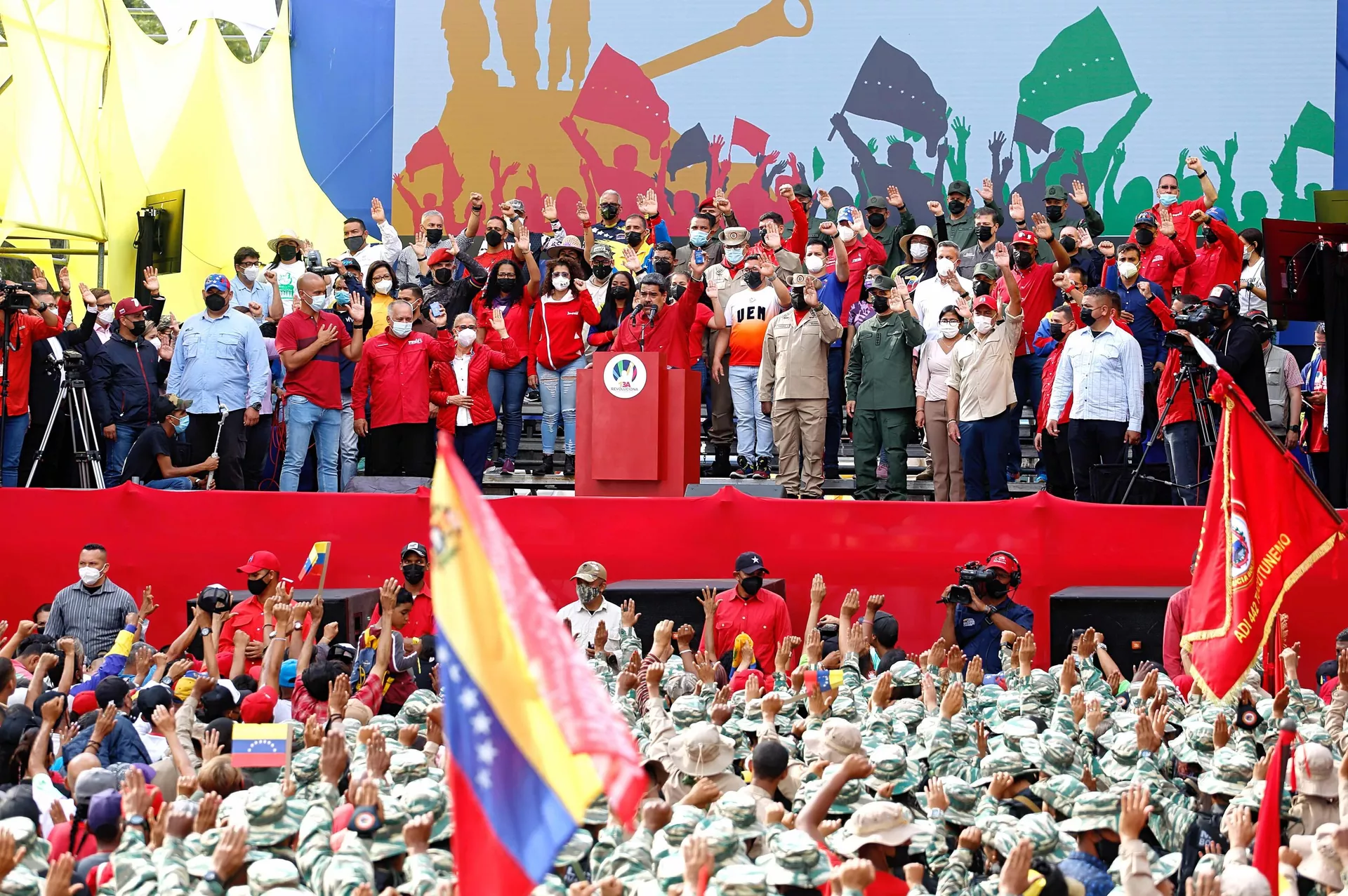Nicolás Maduro recibió a la movilización de miles de personas Nicolás Maduro recibió a la movilización de miles de personas - Sputnik Mundo, 1920, 14.04.2022