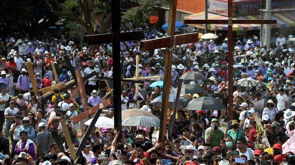 La recreación de la Pasión de Cristo en la colonia Iztapalapa, Ciudad de México - Sputnik Mundo