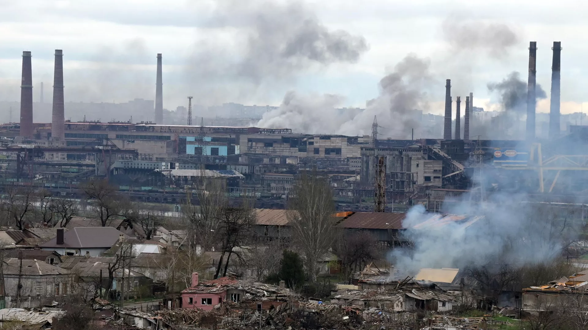 La planta 'Azovstal' en Mariúpol La planta 'Azovstal' en Mariúpol