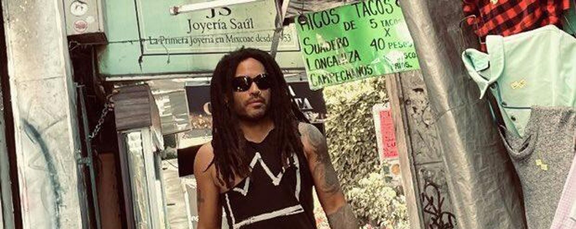 El cantante y guitarrista Lenny Kravitz en la Ciudad de México. - Sputnik Mundo, 1920, 21.04.2022