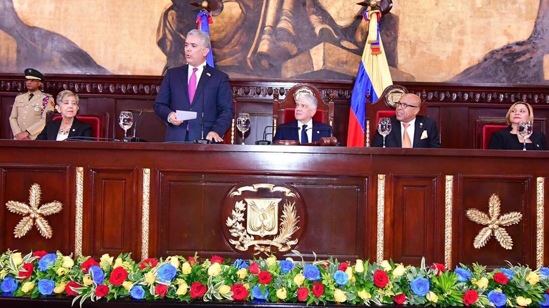 El presidente colombiano, Iván Duque, en el Congreso dominicano El presidente colombiano, Iván Duque, en el Congreso dominicano - Sputnik Mundo, 1920, 02.05.2022