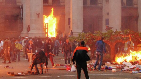 El incendio de la Casa de los Sindicatos  - Sputnik Mundo