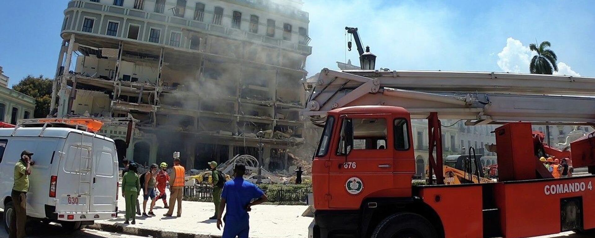 Hotel Saratoga después de la explosión de este viernes - Sputnik Mundo, 1920, 06.05.2022