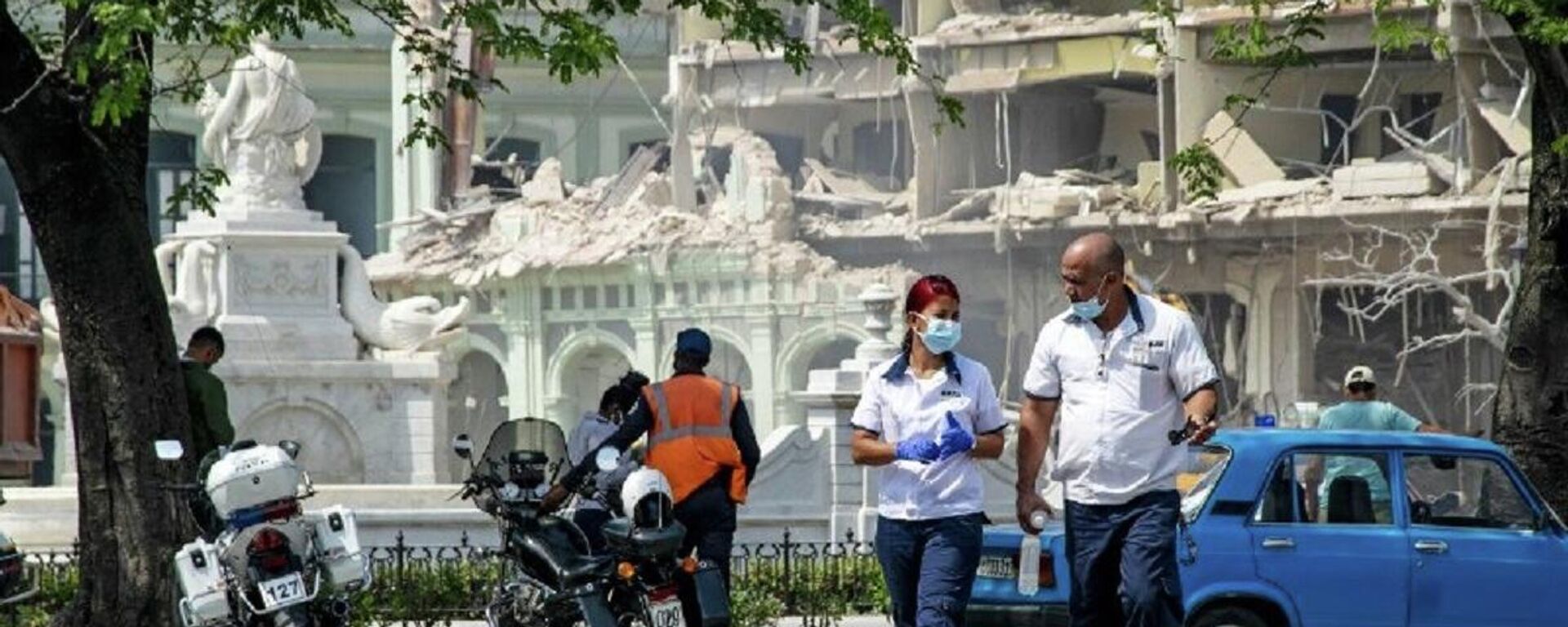 Alrededores del Hotel Saratoga de La Habana, tras la explosión del 6 de mayo - Sputnik Mundo, 1920, 07.05.2022