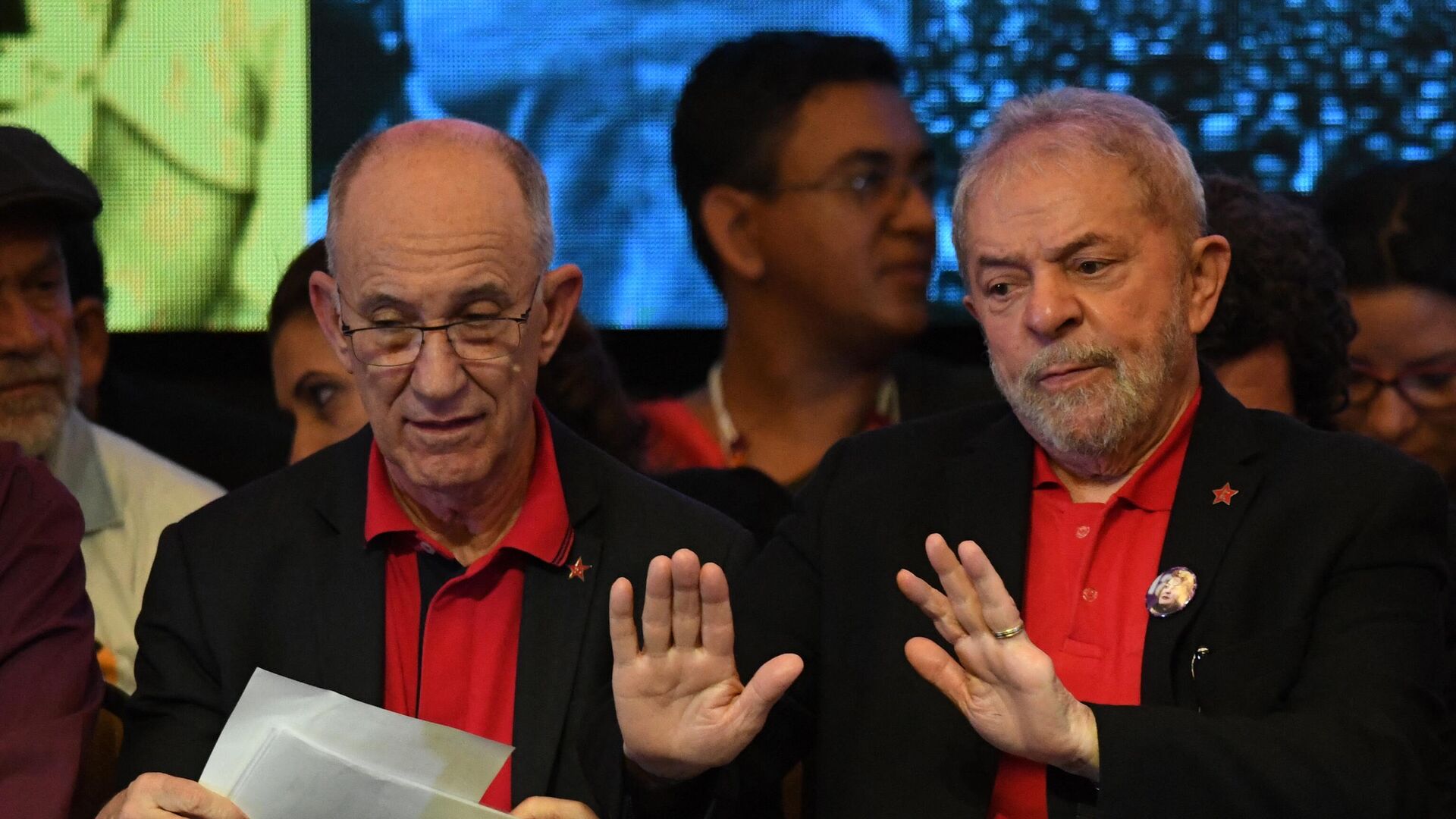 Diputado brasileño Rui Falcao y Luiz Inacio Lula da Silva Diputado brasileño Rui Falcao y Luiz Inacio Lula da Silva - Sputnik Mundo, 1920, 09.05.2022