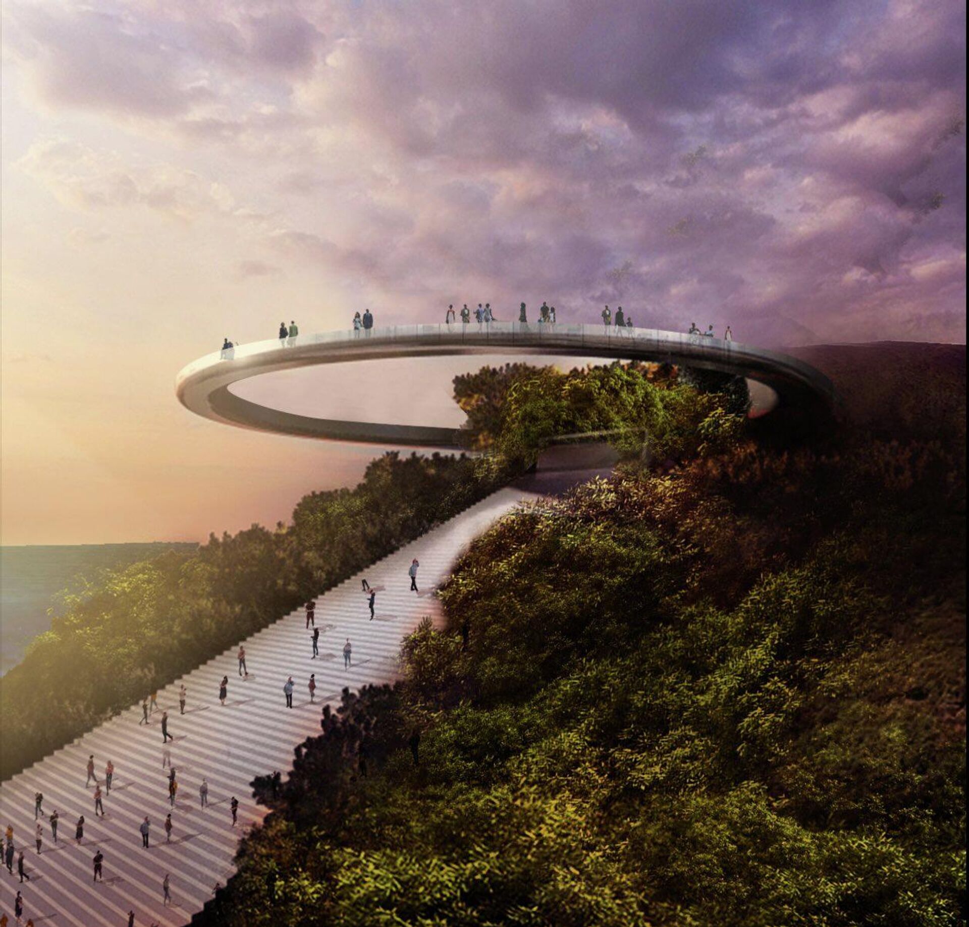 Un mirador en un volcán para la ciudad. - Sputnik Mundo, 1920, 13.05.2022