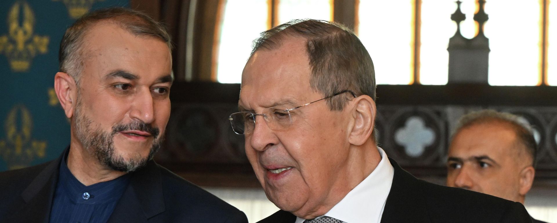 El ministro de Exteriores de Irán , Hossein Amir Abdollahian,  y su homólogo ruso, Serguéi Lavrov - Sputnik Mundo, 1920, 19.05.2022