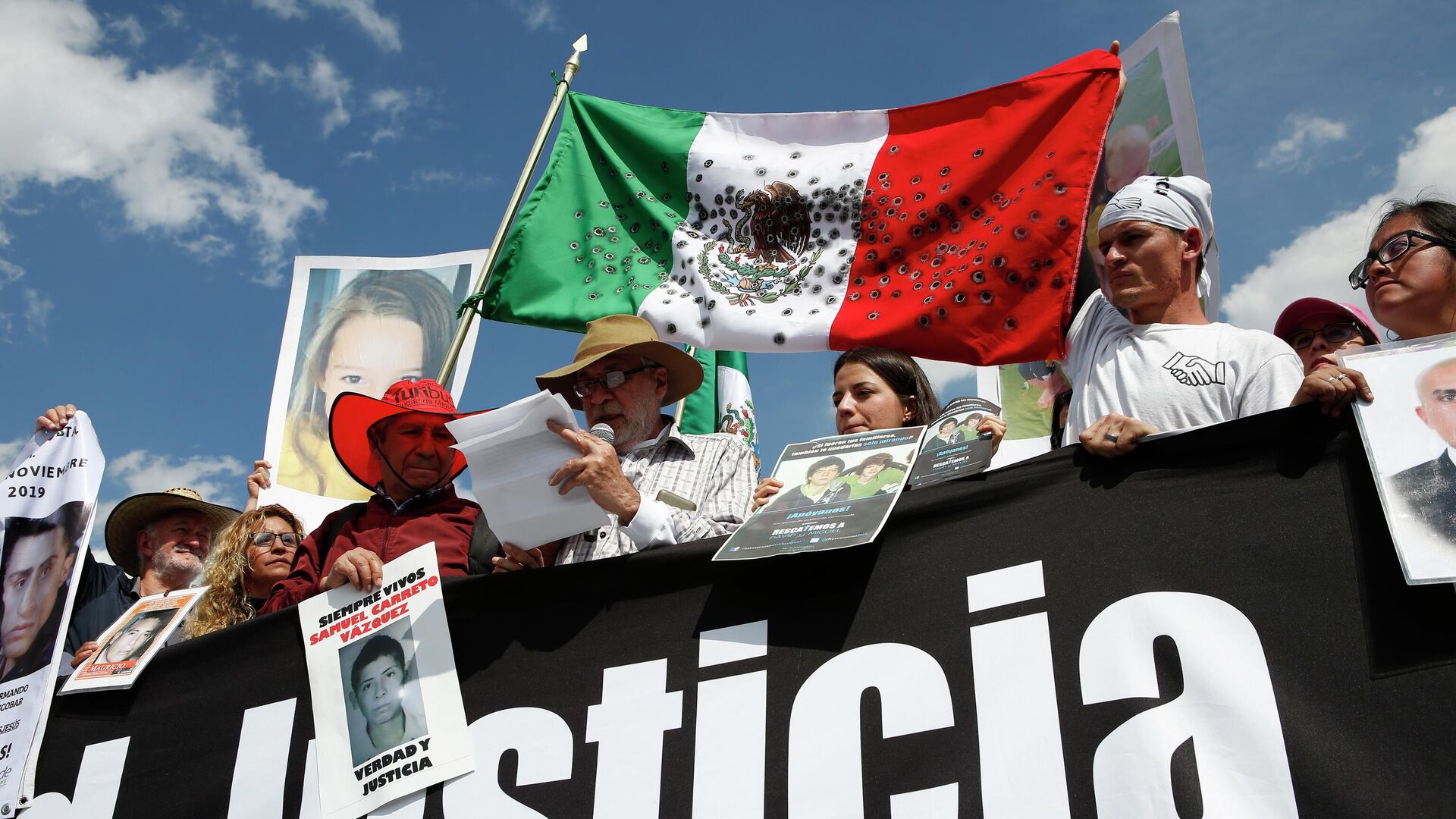Manifestación en México para apoyar a la familia LeBarón (archivo) Manifestación en México para apoyar a la familia LeBarón (archivo) - Sputnik Mundo, 1920, 21.05.2022