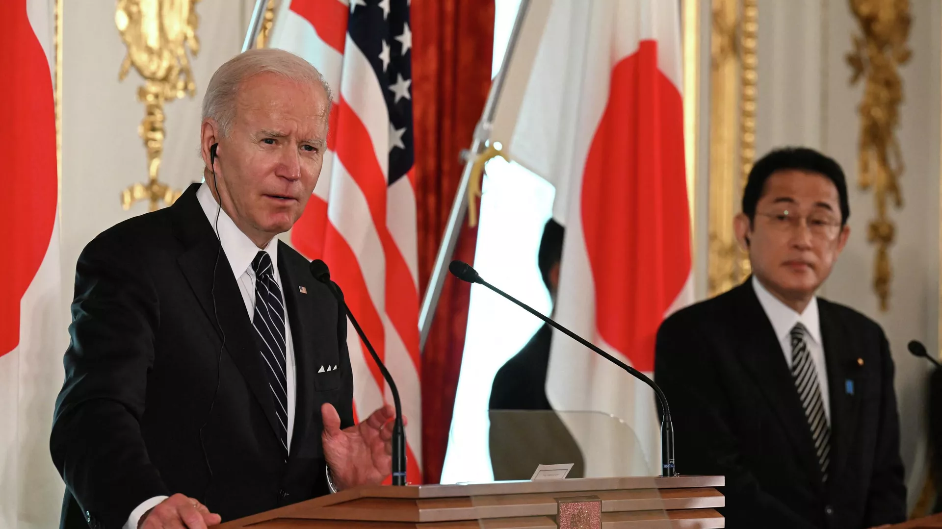 El presidente de Estados Unidos, Joe Biden, y el primer ministro nipón, Fumio Kishida El presidente de Estados Unidos, Joe Biden, y el primer ministro nipón, Fumio Kishida - Sputnik Mundo, 1920, 23.05.2022