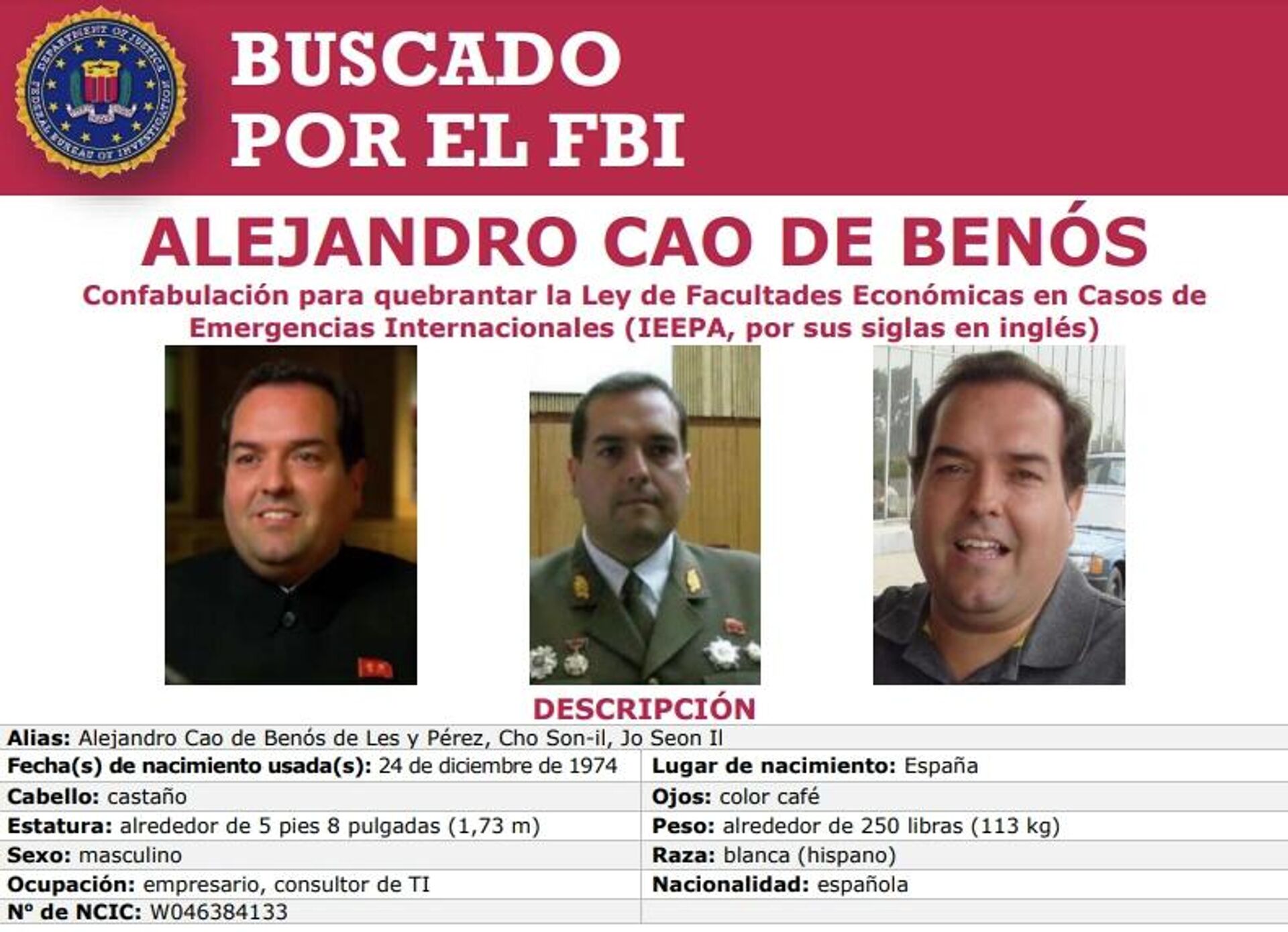 Alejandro Cao de Benós, prófugo del FBI por conspirar a favor de Corea del Norte - Sputnik Mundo, 1920, 24.05.2022