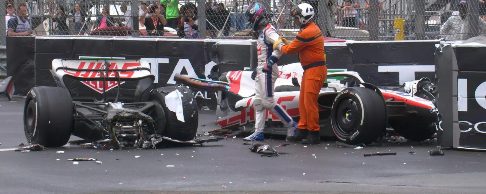 El bólido de Mick Schumacher tras el accidente en el GP de Mónaco 2022 El bólido de Mick Schumacher tras el accidente en el GP de Mónaco 2022 - Sputnik Mundo, 1920, 30.05.2022