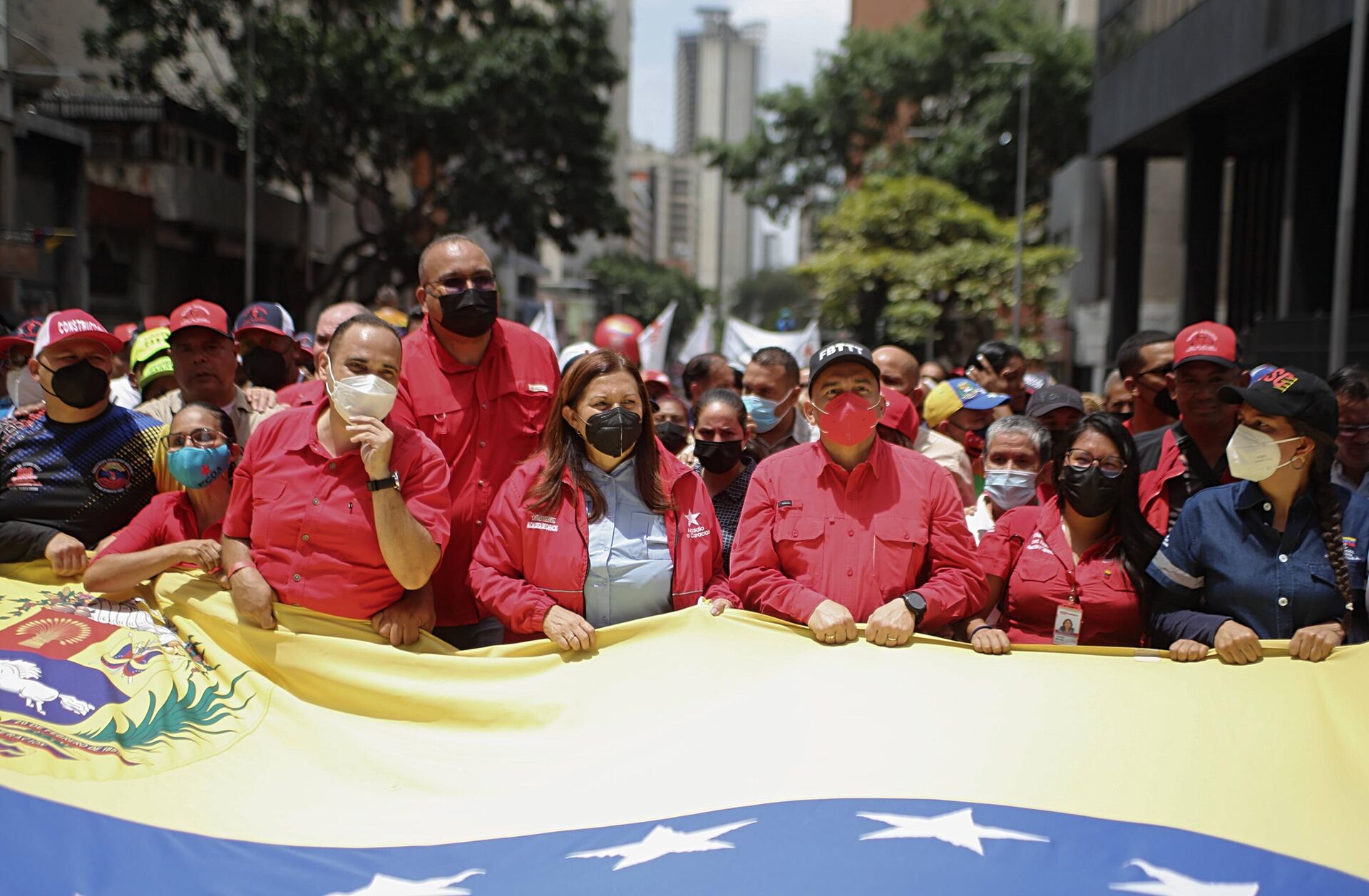 La alcaldesa de Caracas, Carmen Meléndez, y el ministro del Trabajo, Francisco Torrealba, encabezaron la movilización   - Sputnik Mundo, 1920, 10.06.2022