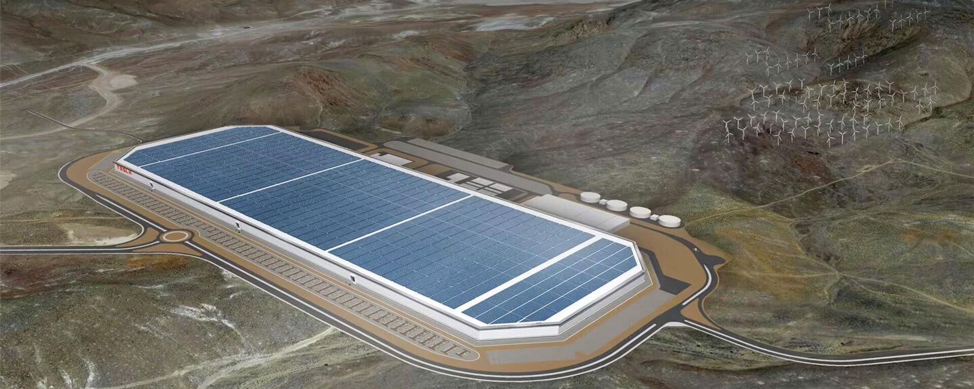 Render de una gigafábrica de Tesla - Sputnik Mundo, 1920, 15.06.2022