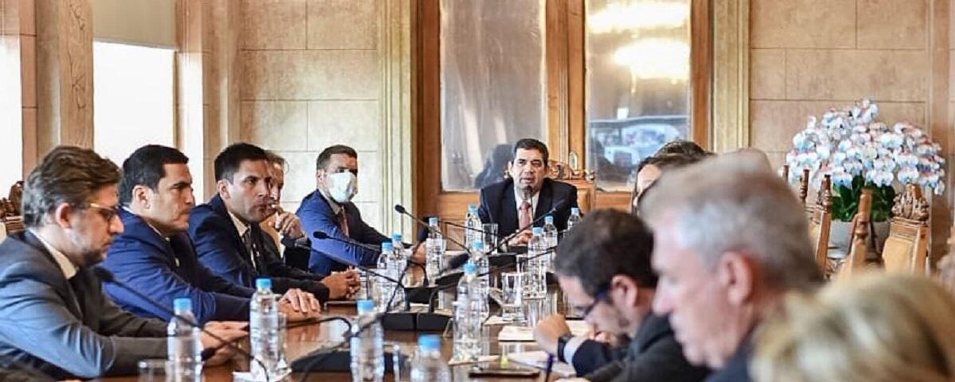 El vicepresidente de Paraguay, Hugo Velázquez, presidió una reunión sobre la candidatura para organizar el Mundial de Fútbol 2030 El vicepresidente de Paraguay, Hugo Velázquez, presidió una reunión sobre la candidatura para organizar el Mundial de Fútbol 2030 - Sputnik Mundo, 1920, 16.06.2022