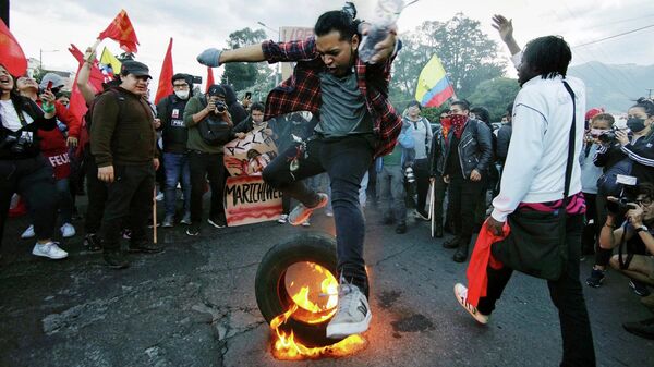 Protestas en Ecuador - Sputnik Mundo