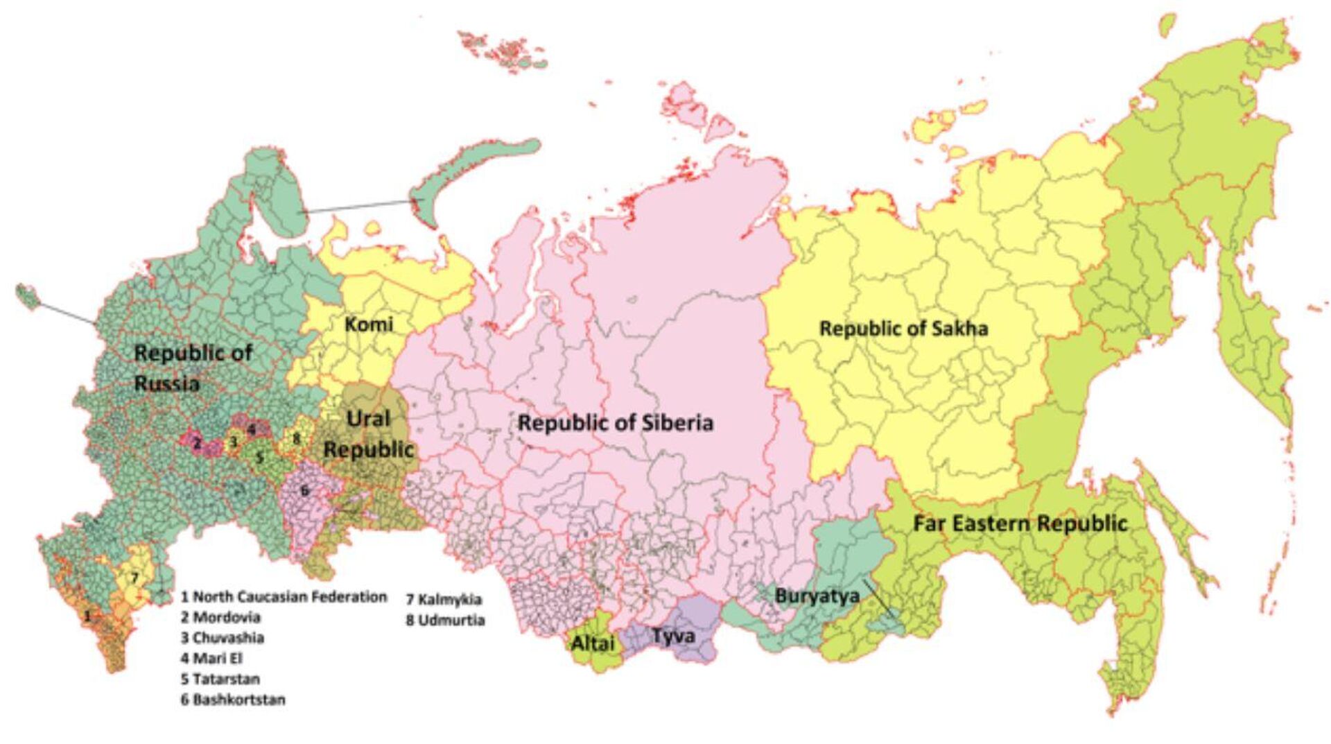 Una de las múltiples propuestas por balcanizar a Rusia que circulan en las redes sociales - Sputnik Mundo, 1920, 25.06.2022