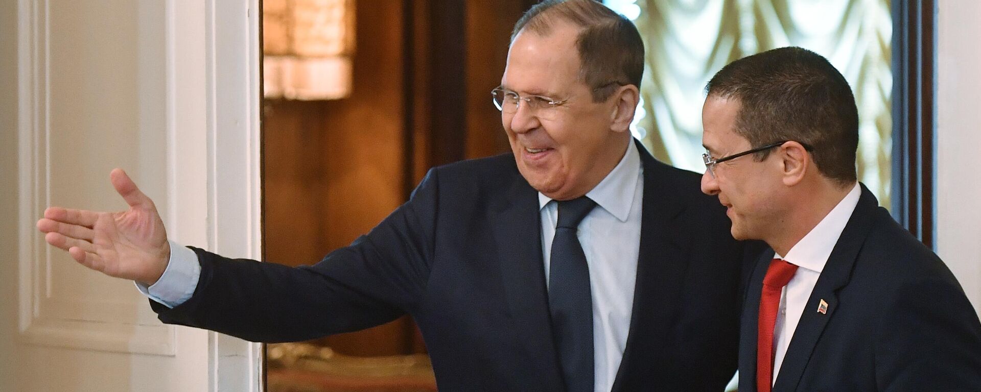 El ministro de Exteriores de Rusia, Serguéi Lavrov, y su par de Venezuela, Carlos Faría - Sputnik Mundo, 1920, 04.07.2022