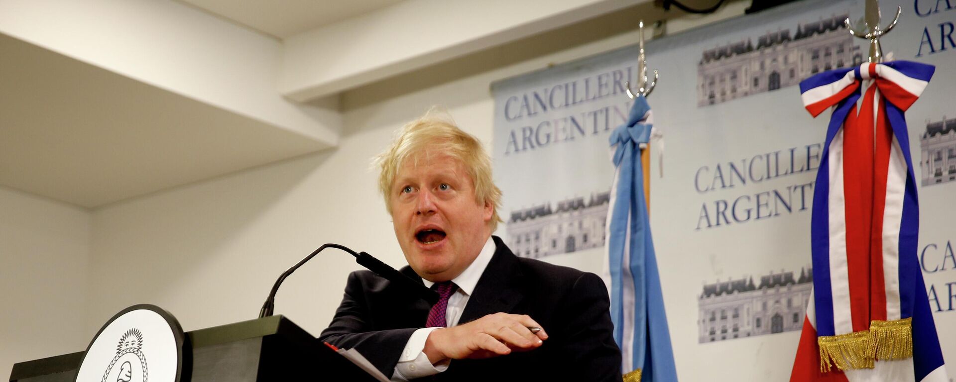 Boris Johnson, entonces canciller británico, durante su visita a Argentina en 2018 Boris Johnson, entonces canciller británico, durante su visita a Argentina en 2018 - Sputnik Mundo, 1920, 07.07.2022
