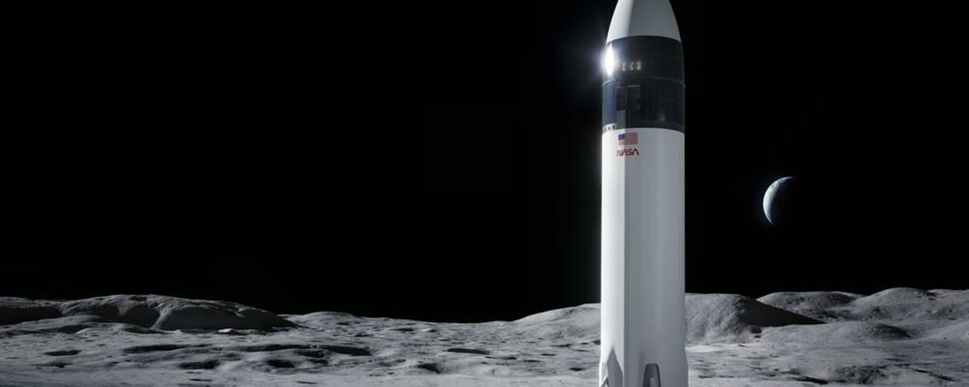 Un 'render' de Starship, la nave espacial desarrollada por SpaceX y la NASA - Sputnik Mundo, 1920, 12.07.2022