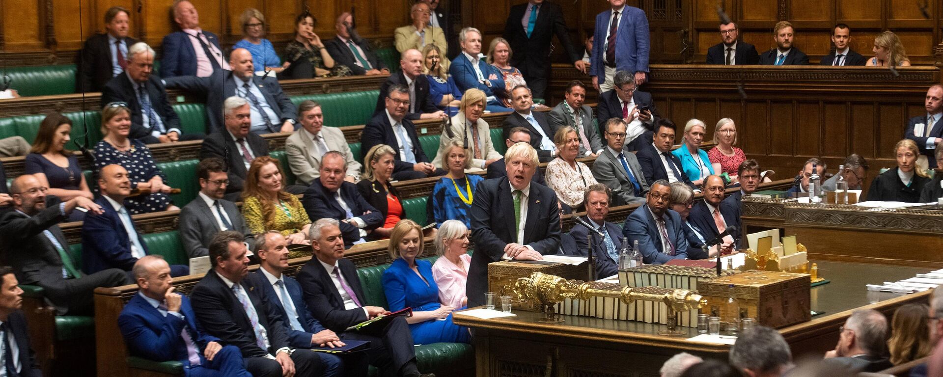 Boris Johnson da un discurso antes de la votación - Sputnik Mundo, 1920, 18.07.2022