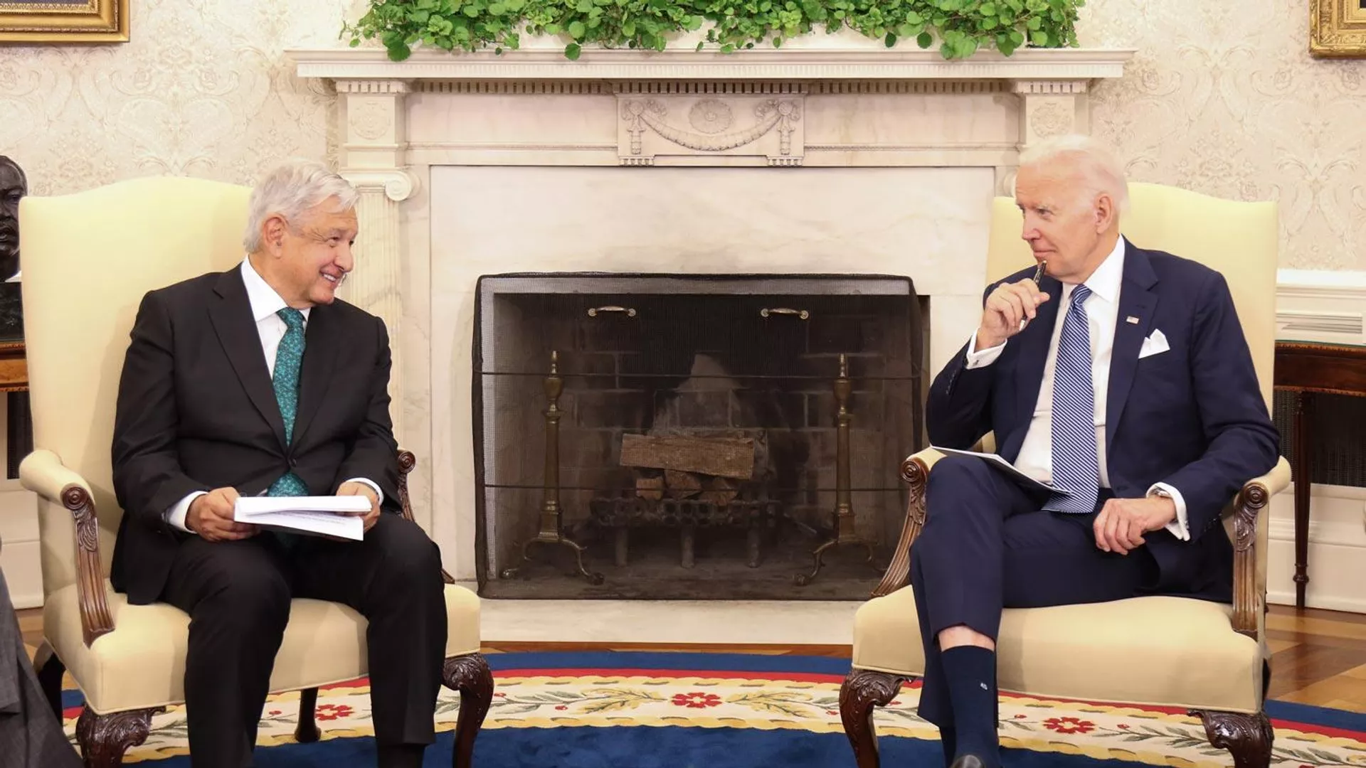 Andrés Manuel López Obrador, presidente de México, y Joe Biden, presidente de Estados Unidos