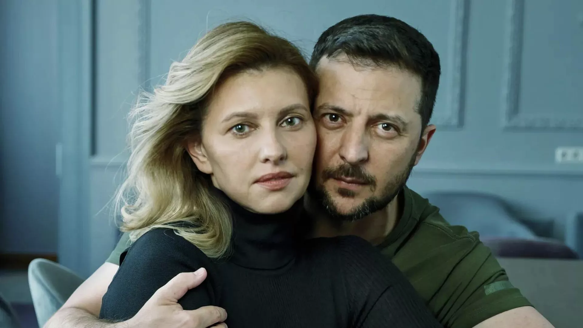 El presidente de Ucrania, Volodímir Zelenski, y su esposa, Olena Zelenska, en la revista 'Vogue'
