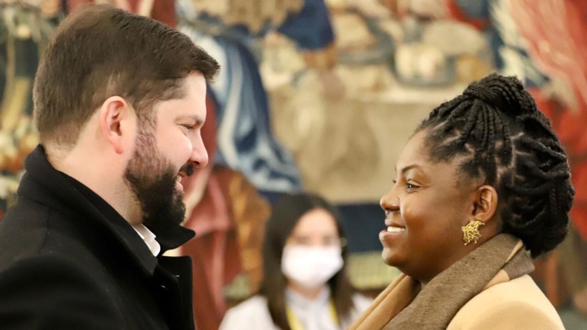 Gabriel Boric, el presidente de Chile junto a la vicepresidenta electa de Colombia, Francia Márquez Gabriel Boric, el presidente de Chile junto a la vicepresidenta electa de Colombia, Francia Márquez - Sputnik Mundo, 1920, 29.07.2022