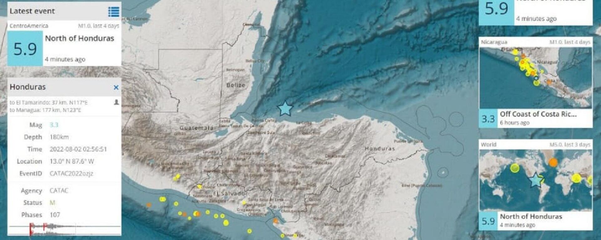 Sismo en Honduras - Sputnik Mundo, 1920, 02.08.2022