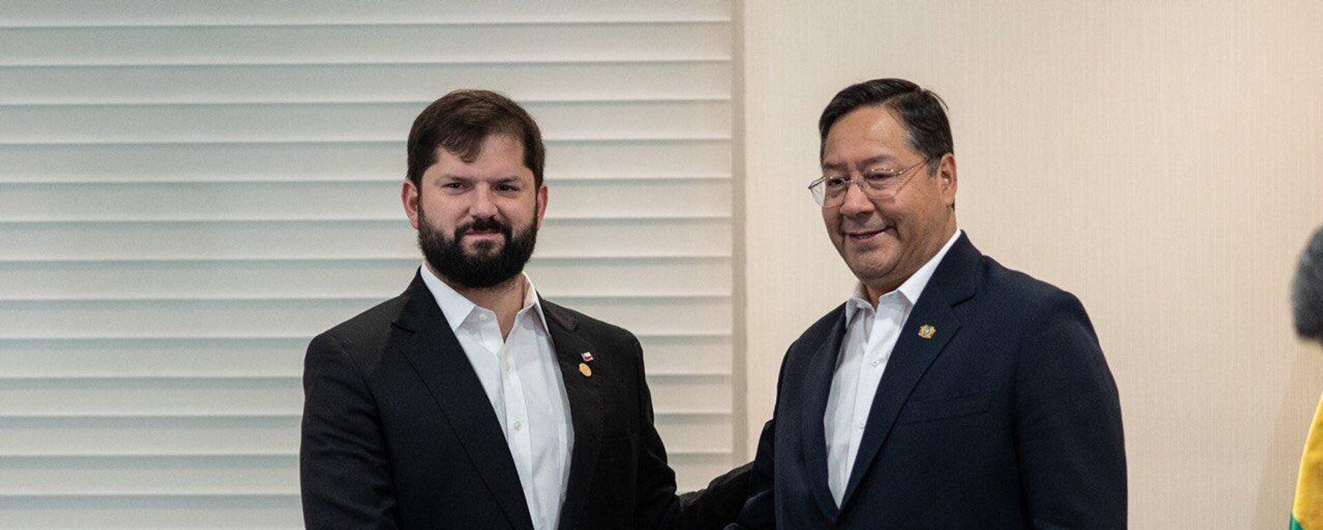  El presidente de Chile, Gabriel Boric, y el mandatario de Bolivia, Luis Alberto Arce - Sputnik Mundo, 1920, 24.03.2023