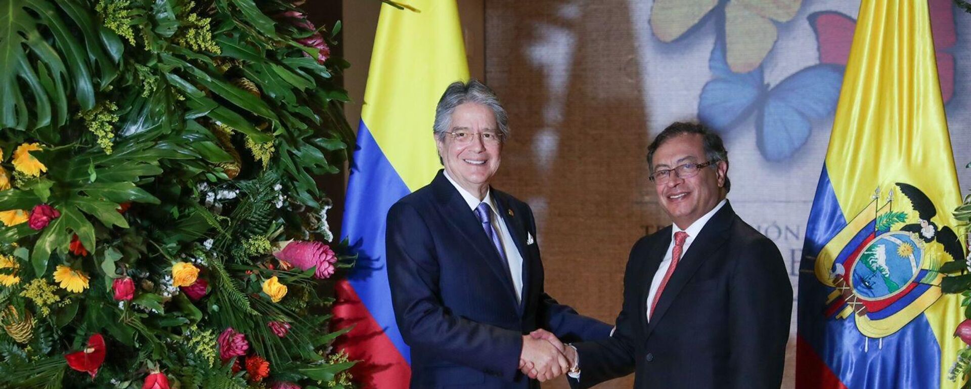 El presidente de Ecuador, Guillermo Lasso, durante la toma de posesión de su par de Colombia, Gustavo Petro. - Sputnik Mundo, 1920, 15.04.2023