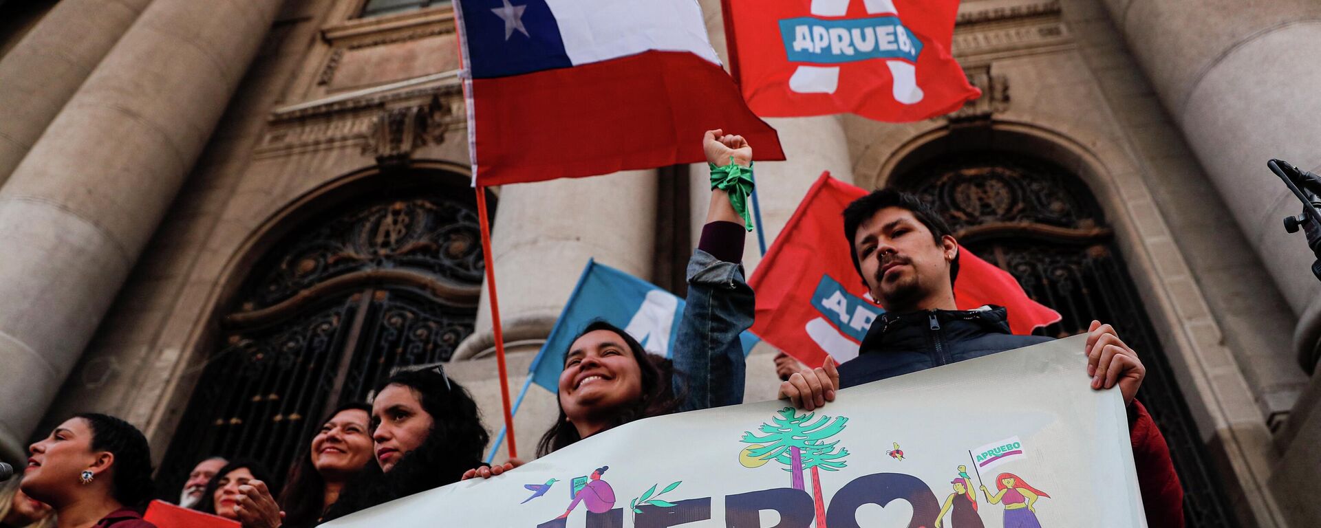 Partidarios del Apruebo en Chile - Sputnik Mundo, 1920, 01.09.2022