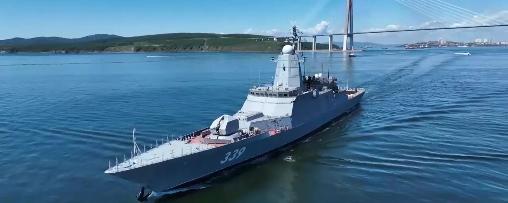 Боевые корабли Тихоокеанского флота во время развертывания в рамках стратегических командно-штабных учений Восток-2022 в акватории бухты Золотой Рог - Sputnik Mundo, 1920, 02.09.2022