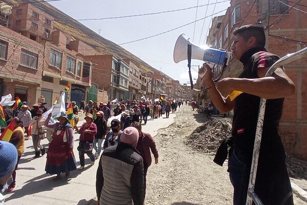 Marcha de cocaleros de los Yungas en La Paz - Sputnik Mundo