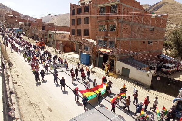 Marcha de cocaleros de los Yungas en La Paz - Sputnik Mundo