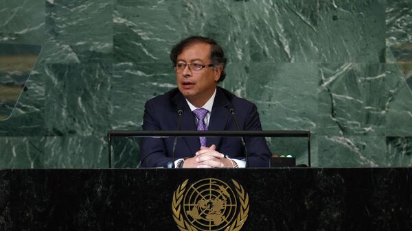 Gustavo Petro en el 77 periodo de sesiones de la Asamblea General de la ONU - Sputnik Mundo