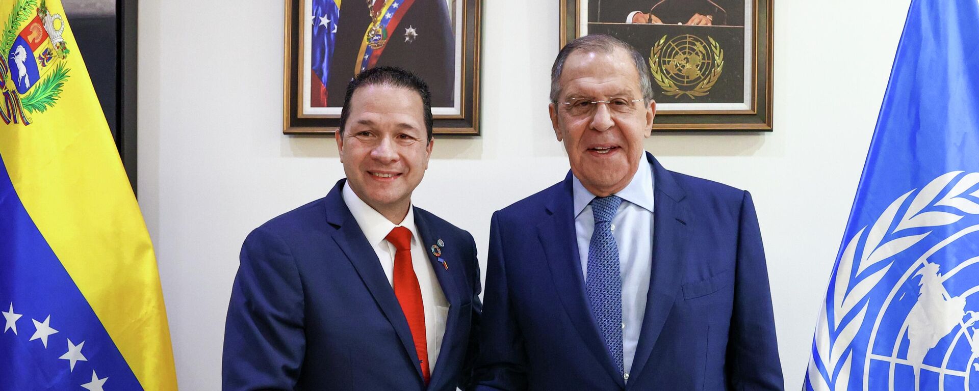 Carlos Faría, canciller de Venezuela, y Serguéi Lavrov, ministro de exteriores ruso - Sputnik Mundo, 1920, 26.09.2022