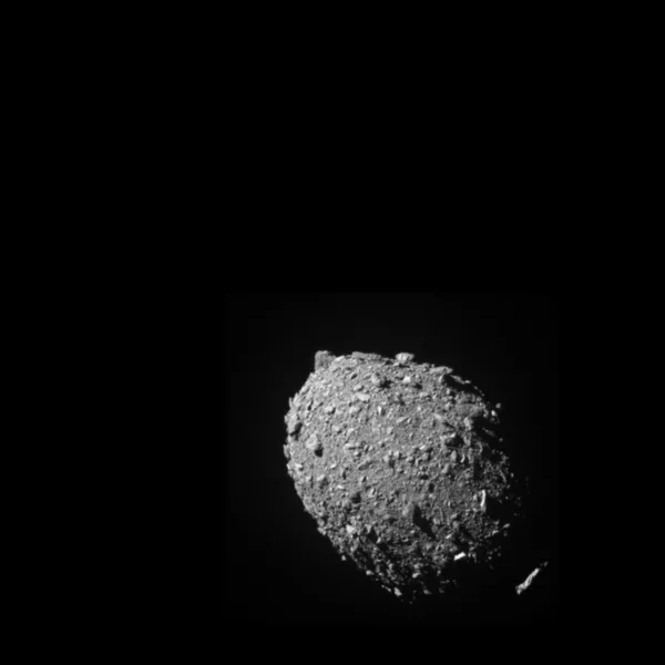 El impacto ocurrió el 26 de septiembre y se estima que la sonda iba a una velocidad de unos 22.500 km/h en el momento del choque.En la foto: el asteroide Dimorphos 11 segundos antes del impacto visto por la propia DART desde una distancia de 68 kilómetros. Fue la última imagen en la que cabía todo el asteroide de 160 metros de diámetro. El impacto ocurrió el 26 de septiembre y se estima que la sonda iba a una velocidad de unos 22.500 km/h en el momento del choque.En la foto: el asteroide Dimorphos 11 segundos antes del impacto visto por la propia DART desde una distancia de 68 kilómetros. Fue la última imagen en la que cabía todo el asteroide de 160 metros de diámetro. - Sputnik Mundo