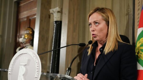 Giorgia Meloni, primera ministra italiana - Sputnik Mundo