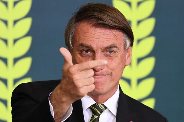 El presidente brasileño, Jair Bolsonaro, durante la presentación del plan agrícola 2022/2023, en Brasilia. 29 de junio de 2022. - Sputnik Mundo