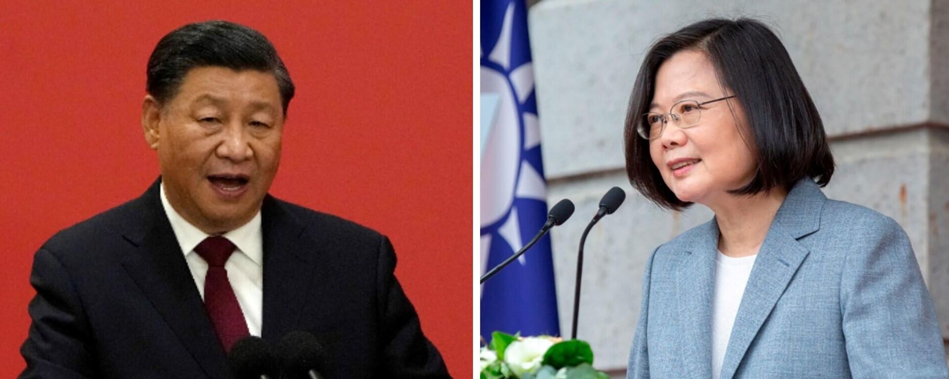 El mandatario chino, Xi Jinping, y la presidenta de Taiwán, Tsai Ing-wen El mandatario chino, Xi Jinping, y la presidenta de Taiwán, Tsai Ing-wen - Sputnik Mundo, 1920, 09.11.2022