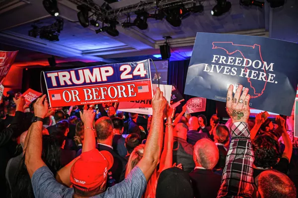 Los partidarios republicanos después de las elecciones en el Centro de Congresos de Tampa, Florida. Los partidarios republicanos después de las elecciones en el Centro de Congresos de Tampa, Florida. - Sputnik Mundo