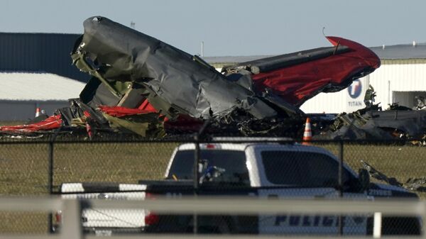 Un accidente aéreo (imagen referencial) - Sputnik Mundo