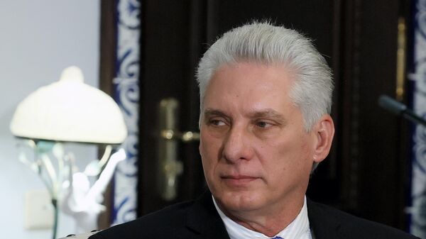 El presidente de Cuba, Miguel Díaz-Canel, en Moscú - Sputnik Mundo