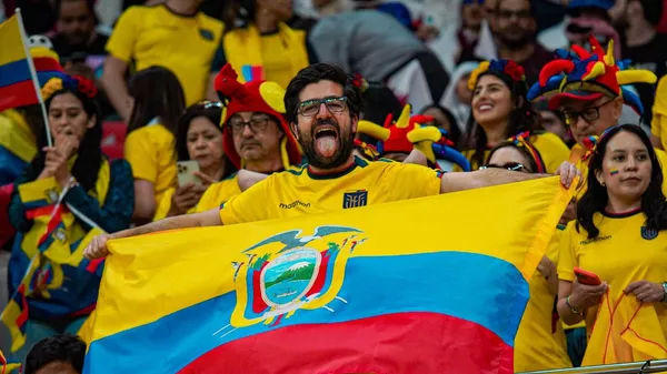Aficionado ecuatoriano en Catar 2022. - Sputnik Mundo