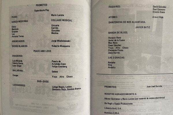 Programa del Espectáculo Prometeo (página 233-234, del libro PROMETEO-71, Trilce Ediciones, 2022) - Sputnik Mundo