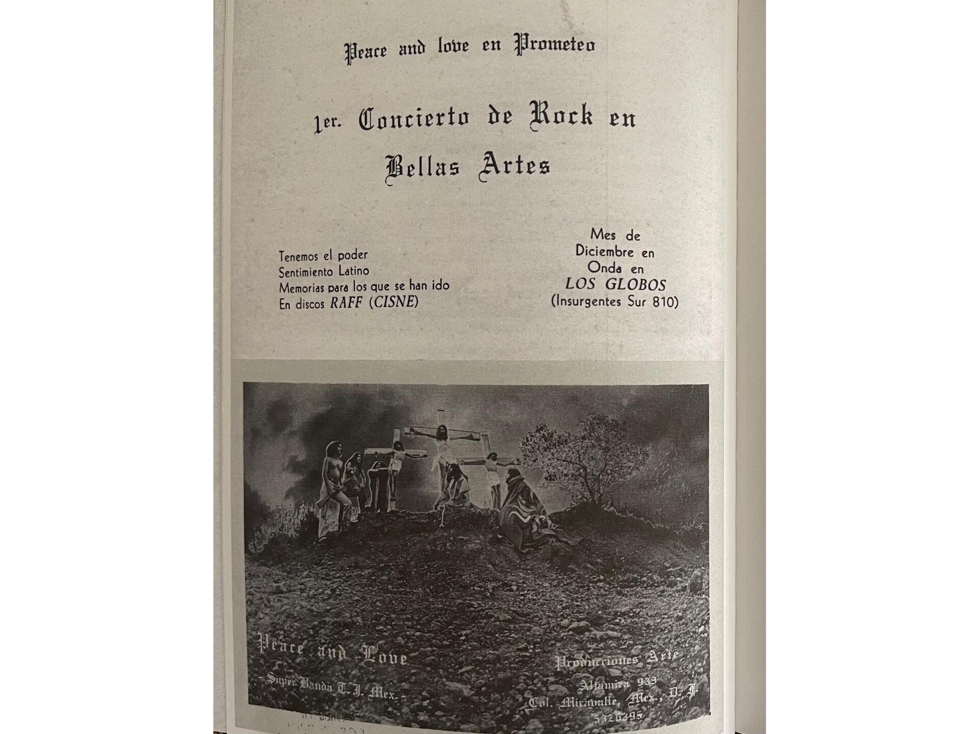 Peace&Love anunciando sus tres rolas en Bellas Artes (página 238, del libro PROMETEO-71, Trilce Ediciones, 2022) - Sputnik Mundo, 1920, 04.12.2022